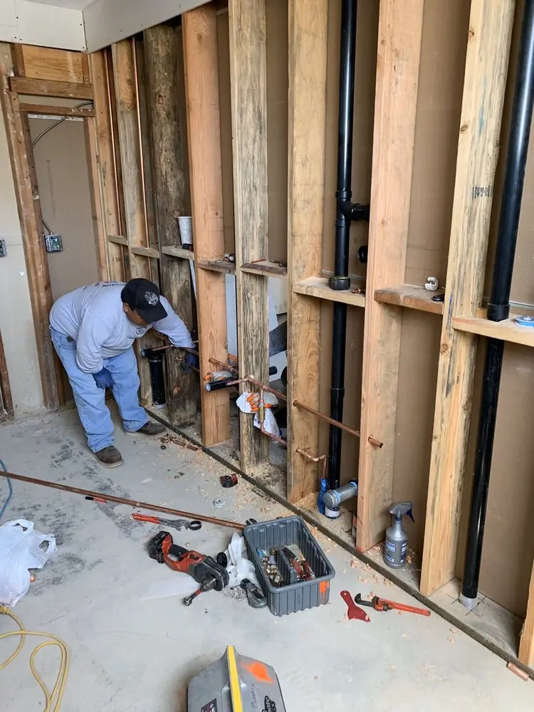 Commercial rough-in plumbing for Trenchless Sewer Repair in Moore